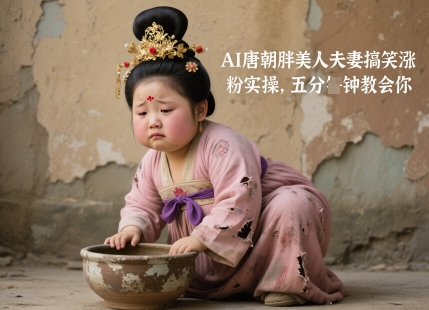 AI唐朝胖美人夫妻搞笑涨粉实操，五分钟教会你-圆梦资源网