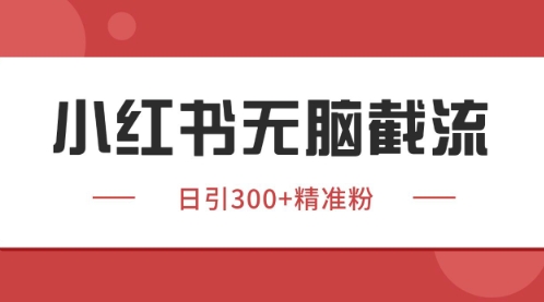 小红书只要你有同行就能获客，独家野路子获客玩法，暴力截流【揭秘】-圆梦资源网