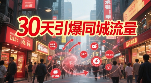 30天引爆同城流量：团购篇 认知篇 流量篇 来客篇 达人篇 老板人设IP篇 投流篇-圆梦资源网