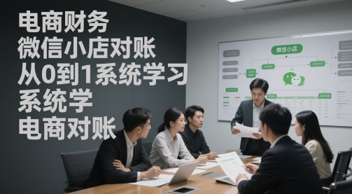 电商财务微信小店对账，从0到1系统学习电商对账-圆梦资源网
