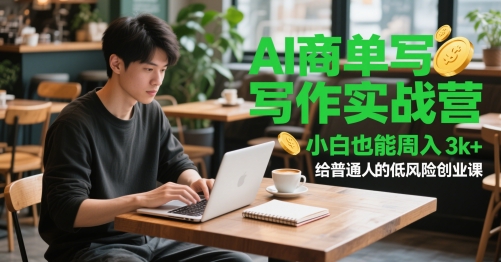 AI商单写作实战营，小白也能周入3k+，给普通人的低风险创业课-圆梦资源网