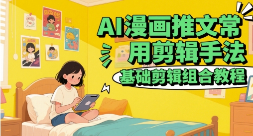 AI漫画推文常用剪辑手法，基础剪辑组合教程-圆梦资源网