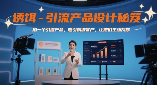 诱饵-引流产品设计秘笈，用一个引流产品，吸引精准客户，让他们主动找你-圆梦资源网