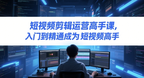 短视频剪辑运营高手课，入门到精通成为短视频高手-圆梦资源网