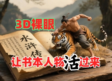 书本人物裸眼3D视频，新的玩法，流量超猛，保姆级教程-圆梦资源网