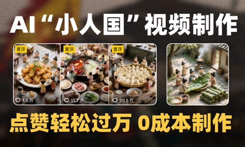 爆款1000W+播放微缩景观迷你小人国AI视频0成本制作全流程教学-圆梦资源网