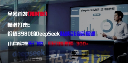 精准打击：价值3980的DeepSeek私域引流实操课，小白实操无门槛，日引精准粉300+-圆梦资源网
