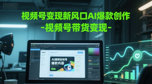 视频号变现新风口AI爆款创作-视频号带货变现-圆梦资源网