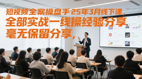短视频全案操盘手25年3月线下课，全部实战一线操盘手经验分享，毫无保留分享，全是干货-圆梦资源网
