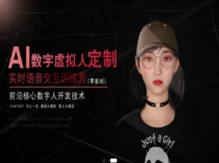 AI数字虚拟人定制，实时语音交互训练营（零基础），前沿核心数字人开发技术-圆梦资源网