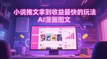 小说推文拿到收益最快的玩法，AI漫画图文-圆梦资源网