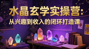 水晶玄学实操营：从兴趣到收入的闭环打造课-圆梦资源网