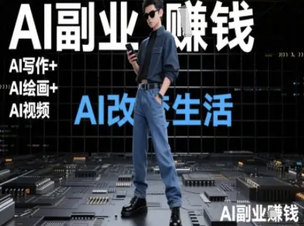 AI改变生活（Ai写作+AI绘画+Ai视频），AI副业挣钱-圆梦资源网