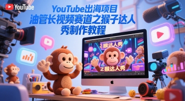 YouTube出海项目，油管长视频赛道之猴子达人秀制作教程-圆梦资源网