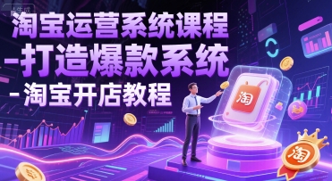 淘宝运营系统课程-打造爆款系统-淘宝开店教程-圆梦资源网