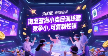 淘宝蓝海小类目训练营， 竞争小，可复制性强-圆梦资源网