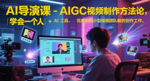 AI导演课-AIGC视频制作方法论，学会一个人+AI工具，完成如同小型视频团队般的创作工作，实现导演梦-圆梦资源网