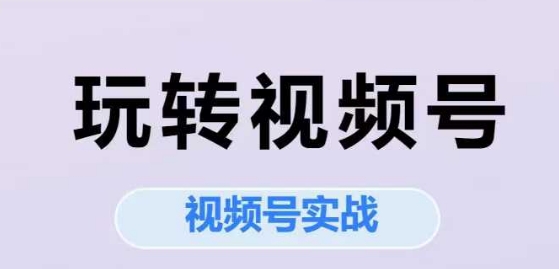 玩转视频号，视频号实战系列课-圆梦资源网