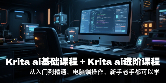 krita ai基础课程+Krita ai进阶课程，从入门到精通，电脑端操作，新手老手都可以学-圆梦资源网