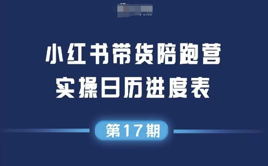 小红书第17期带货陪跑营，不囤货，无不直播，无不投流，通过选品+笔记内容+测品+笔记铺量+矩阵运营打爆款-圆梦资源网