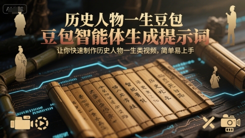 历史人物一生豆包智能体生成提示词，让你快速制作历史人物一生类视频，简单易上手-圆梦资源网
