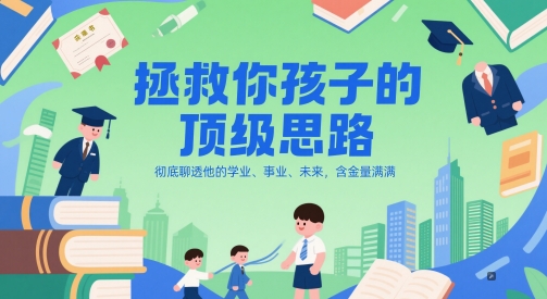 付费文章：拯救你孩子的顶级思路，彻底聊透他的学业、事业、未来，含金量满满-圆梦资源网