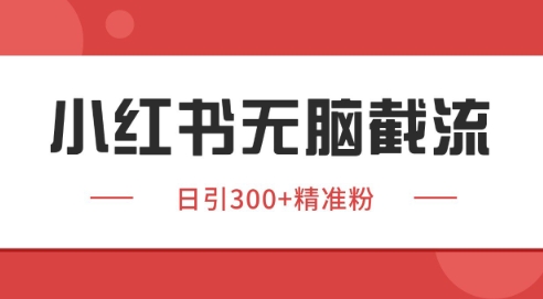 小红书截流同行客源，独家野路子获客玩法 日引200+暴力获客【揭秘】-圆梦资源网