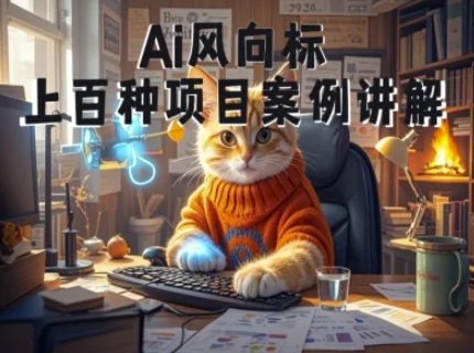 Ai风向标-附100种项目案例玩法-0基础小白到大神ai视频商业应用教学-圆梦资源网