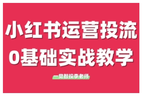 小红书运营投流，小红书广告投放从0到1的实战课，学完即可开始投放（更新）-圆梦资源网