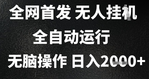 2025首发无人挂G项目，日入2k+，全自动运行，无脑操作，长期稳定 小白可玩【揭秘】-圆梦资源网