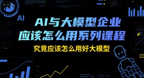 AI与大模型企业应该怎么用系列课程，究竟应该怎么用好大模型-圆梦资源网