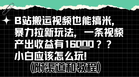 b站掘金计划？搬运视频也能挣拉新的收益，小白应该怎么玩！-圆梦资源网