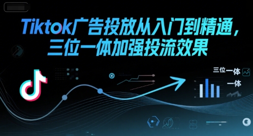 Tiktok广告投放从入门到精通，三位一体加强投流效果-圆梦资源网