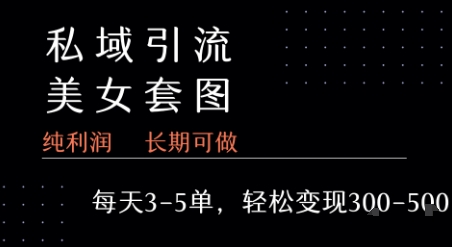 私域卖套图每天3-5单   每单利润99-2张+-圆梦资源网