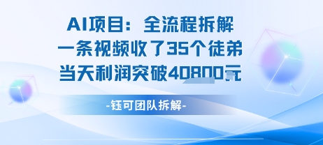 AI收徒变现闭环：一条视频收35人，日入1k+(附完整SOP)-圆梦资源网