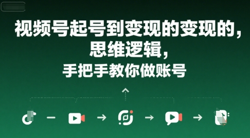 视频号起号到变现的思维逻辑，手把手教你做账号-圆梦资源网