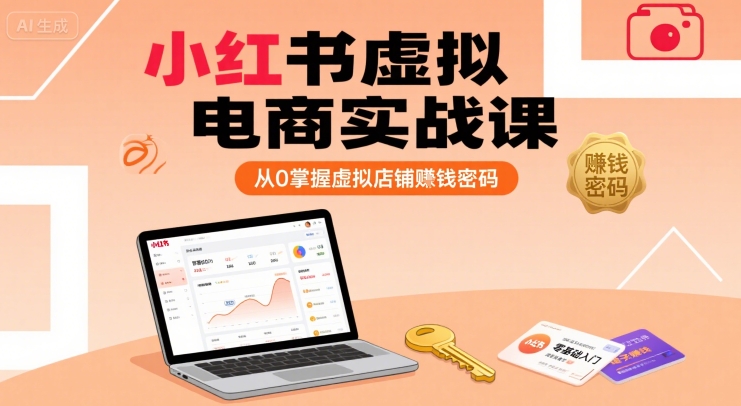 小红书虚拟电商实战课，从0掌握虚拟店铺賺钱密码-圆梦资源网