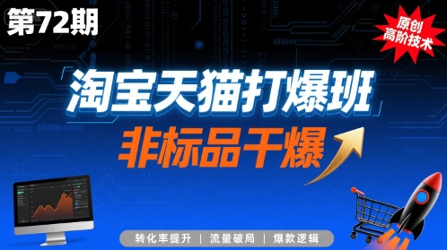 淘宝天猫打爆班原创高阶技术第72期，非标品干爆-圆梦资源网