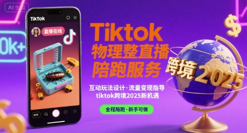 Tiktok物理整蛊直播陪跑服务-tiktok跨境2025-圆梦资源网