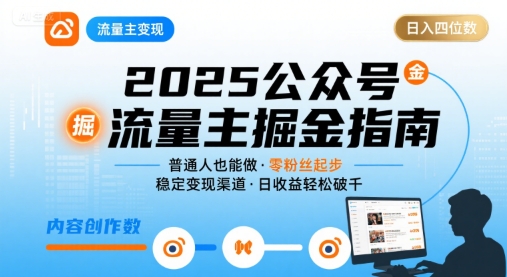 公众号流量主变现项目2025，普通人也能通过这个项目日入四位数-圆梦资源网