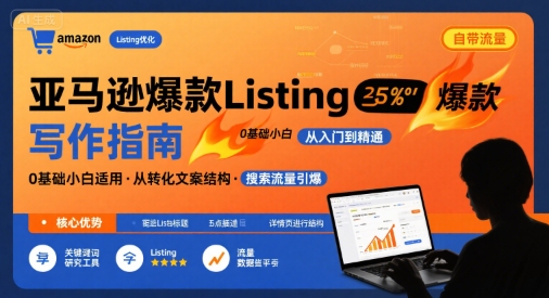 亚马逊爆款Listing写作方法，亚马逊0基础小白也能写爆款自带流量的Listing-圆梦资源网
