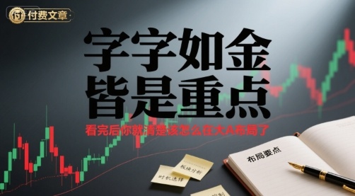 付费文章：字字如金 皆是重点， 看完后 你就清楚该怎么在大A布局了-圆梦资源网