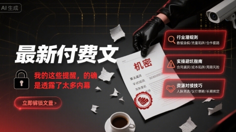 最新付费文：我的这些提醒，的确是透露了太多内幕-圆梦资源网