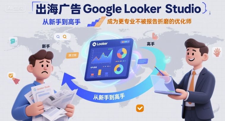 出海广告Google Looker Studio从新手到高手，成为更专业不被报告折磨的优化师-圆梦资源网