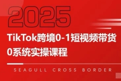 TikTok跨境0-1短视频带货，系统拆解TikTok跨境带货全链路，实现跨境可持续盈利-圆梦资源网