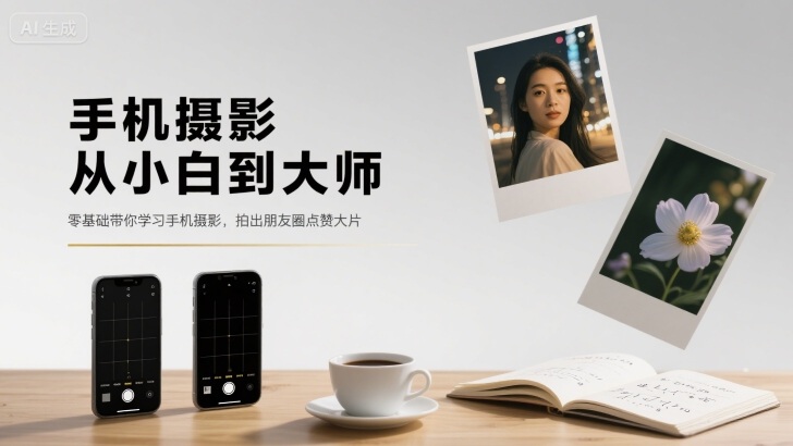 手机摄影从小白到大师，零基础带你学习手机摄影，拍出朋友圈点赞大片-圆梦资源网