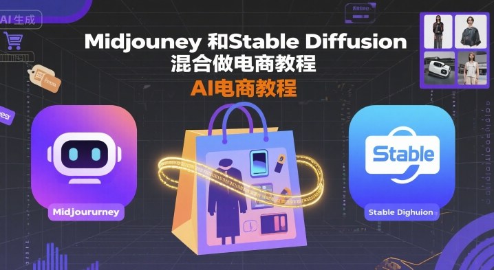 Midjourney和Stable Diffusion混合做电商教程-ai电商教程-圆梦资源网