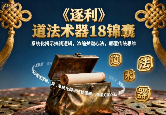 《逐利》道法术器18锦囊，系统化揭示搞钱逻辑，浓缩关键心法，颠覆传统思维-圆梦资源网