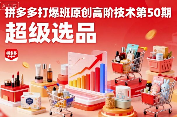 拼多多打爆班原创高阶技术第50期，超级选品-圆梦资源网