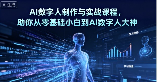 AI数字人制作与实战课程，助你从零基础小白到AI数字人大神-圆梦资源网
